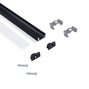 Perfil tira LED superficie - 17x8mm - Kit completo - 1 metro (35)