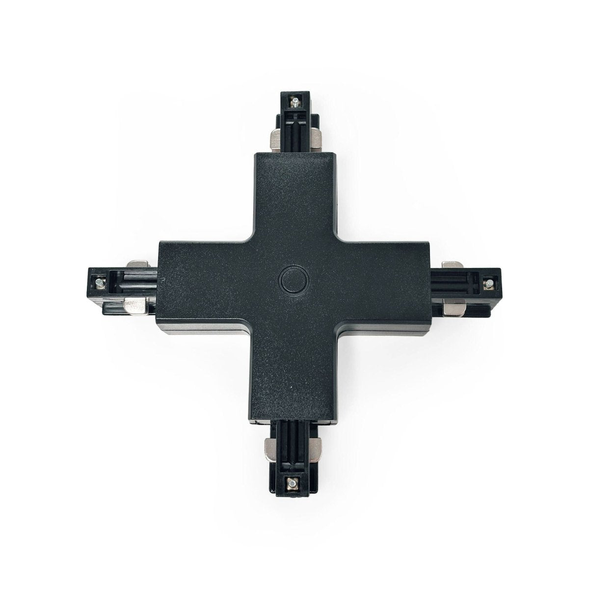 Unión rígida en X para carril trifásico de superficie - Barcelona Led-Accesorios