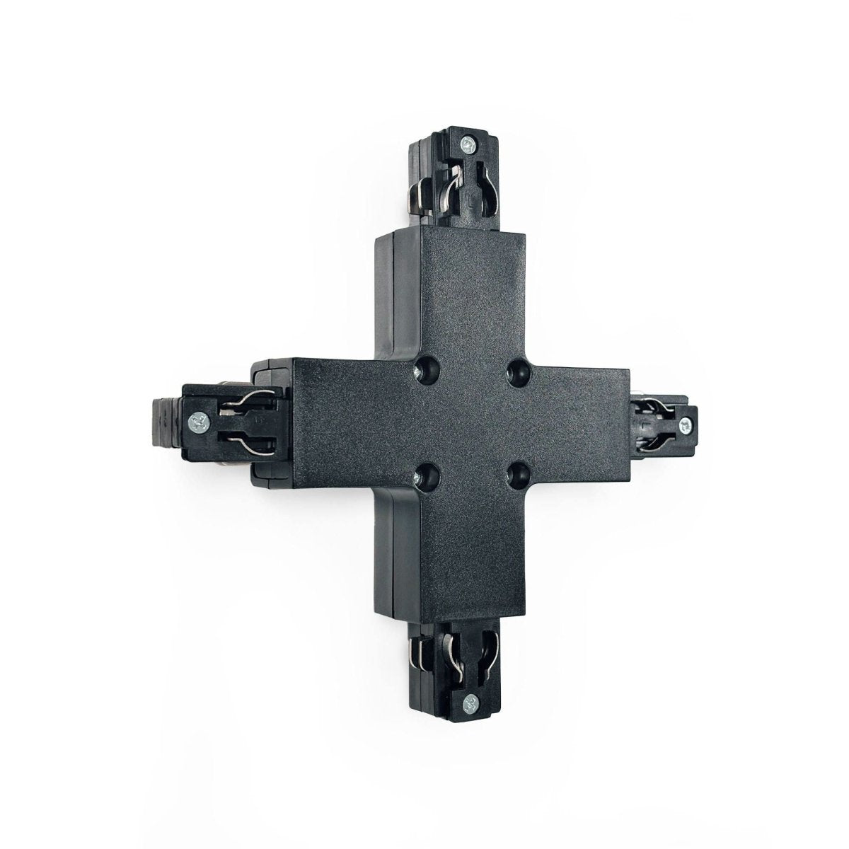 Unión rígida en X para carril trifásico de superficie - Barcelona Led-Accesorios