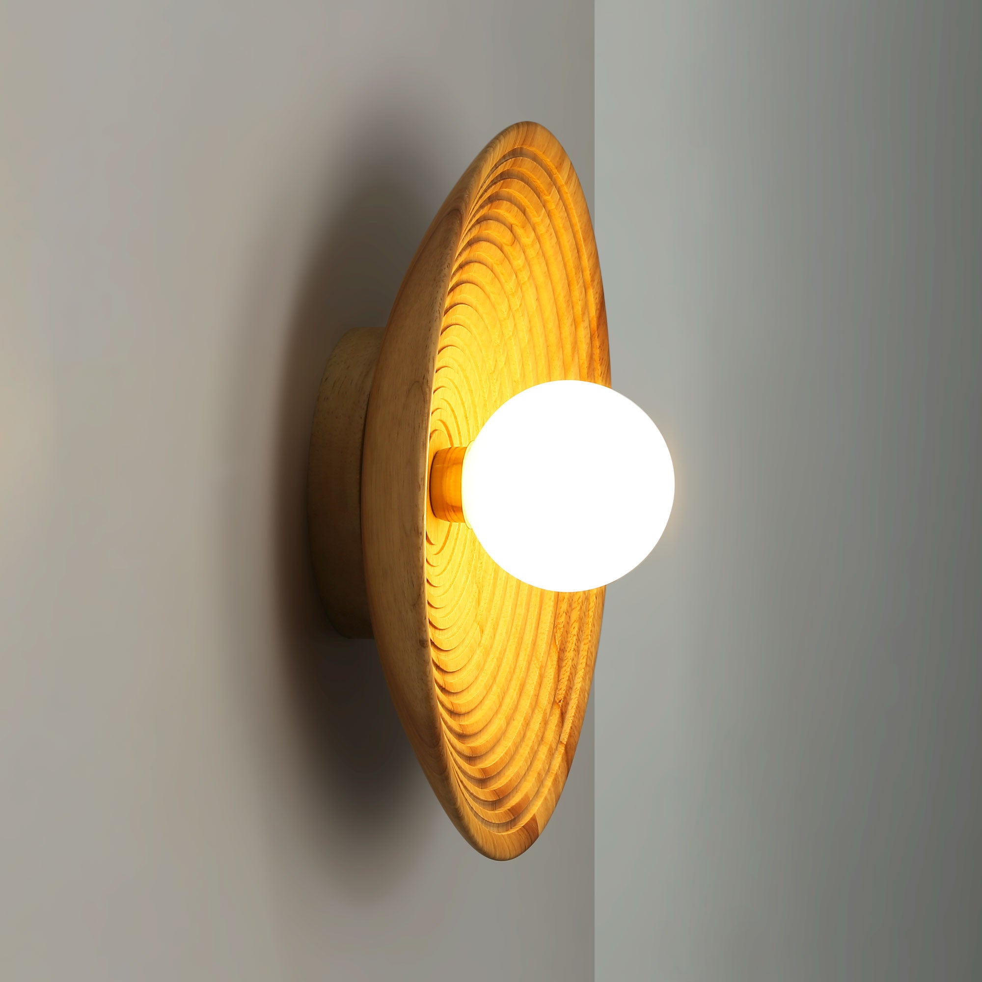 Aplique de diseño en madera "RIANNE" -  G9 - Ø28cm (12)