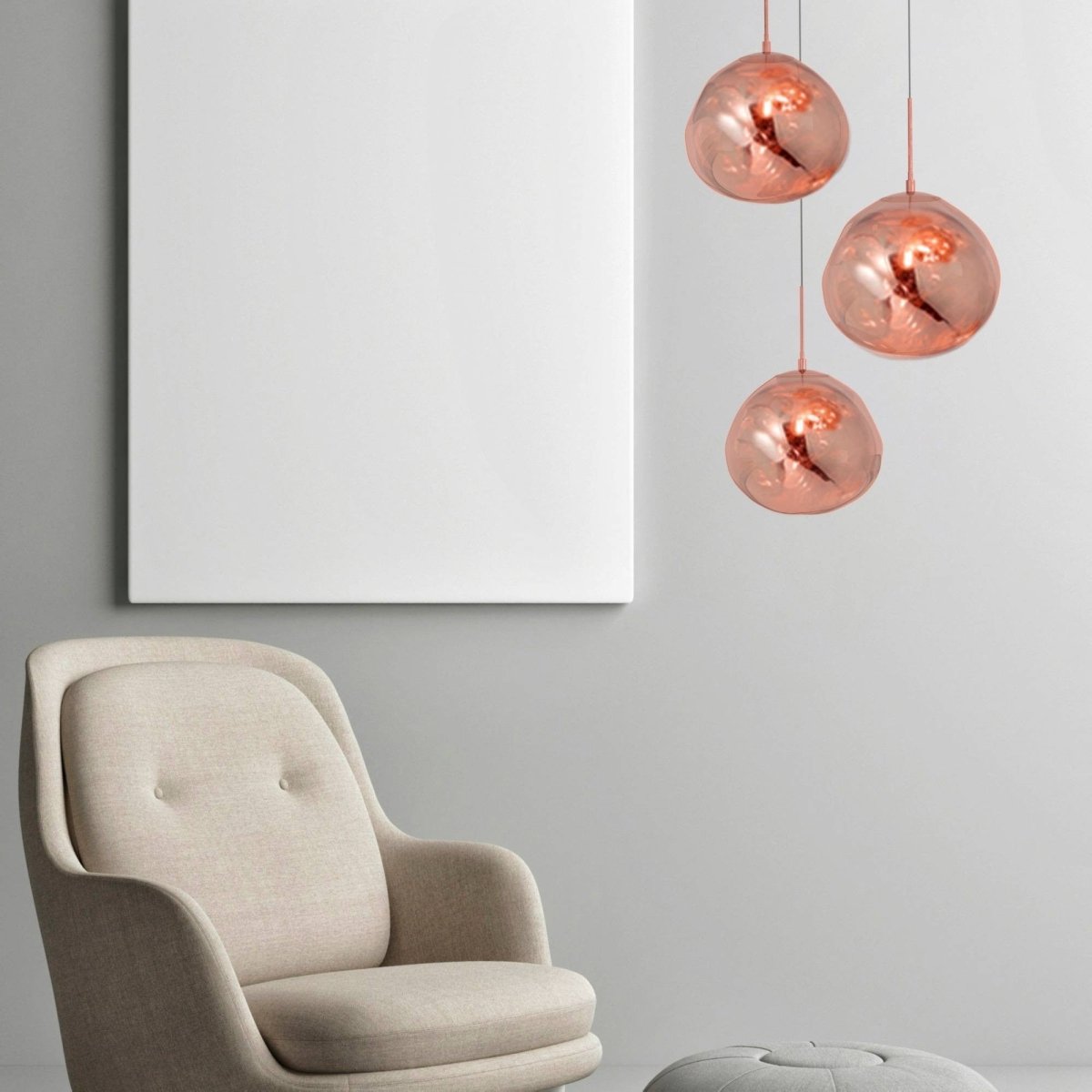 Lámpara colgante cristal triple "KADNIS" - 3 x E27 - Barcelona Led-Decoración