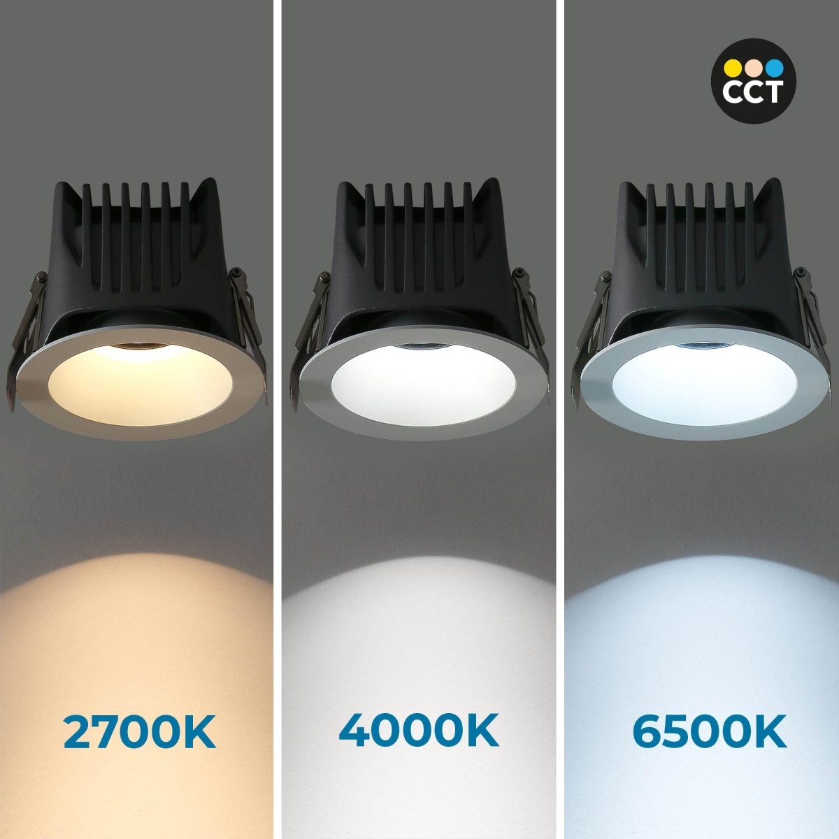 Downlight LED exterior 12W - CCT - Chip OSRAM - Driver PHILIPS - Corte Ø 75mm - IP54 - Barcelona Led-