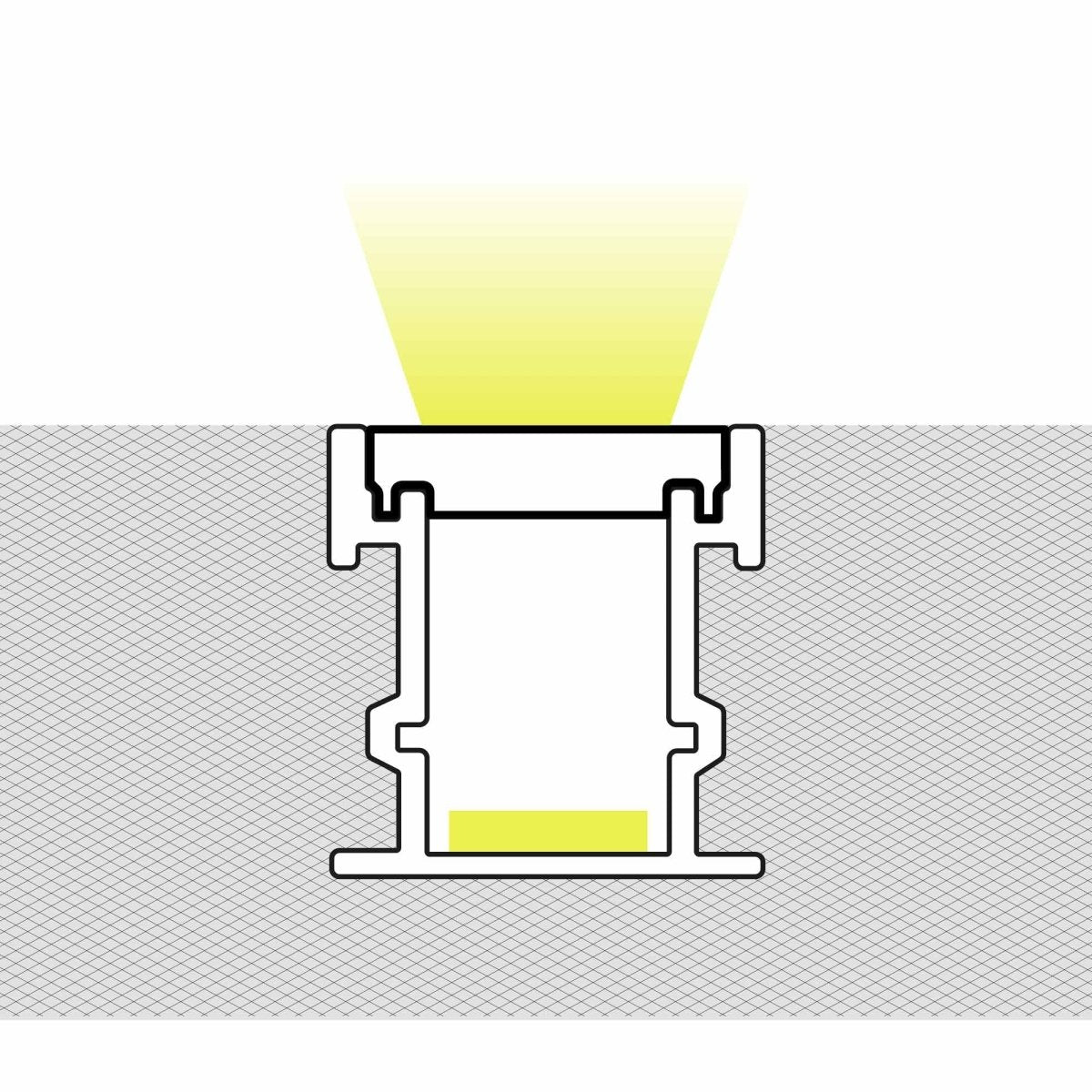 Perfil tira LED de suelo - 25x21mm - Con difusor - 2 metros - Barcelona Led-