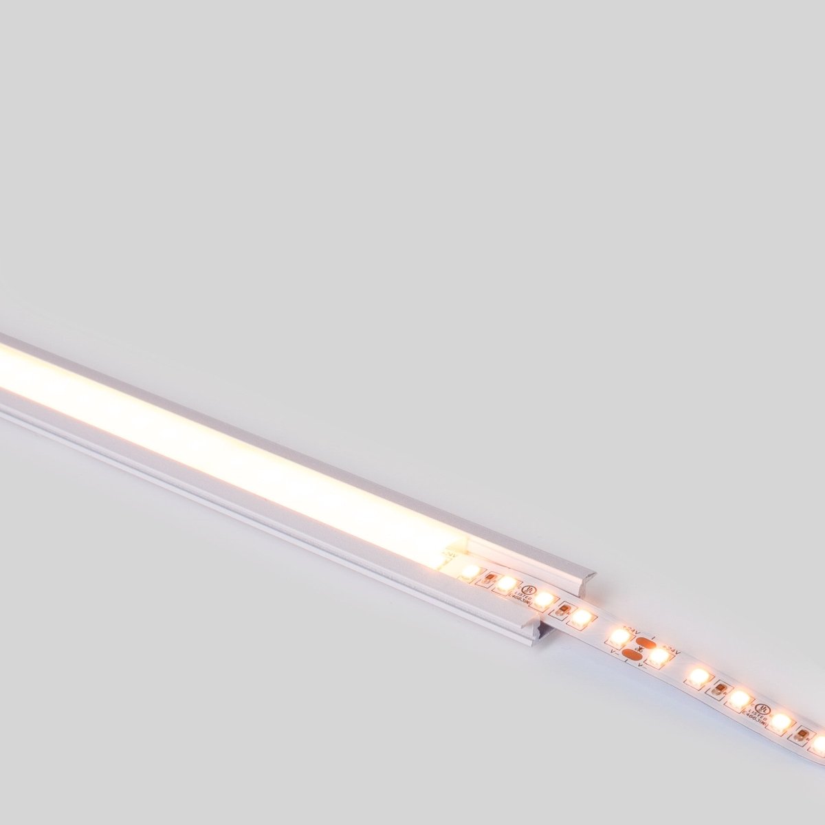 Perfil tira LED empotrable - 24,5x7mm - Kit completo - 1 metro - Barcelona Led-
