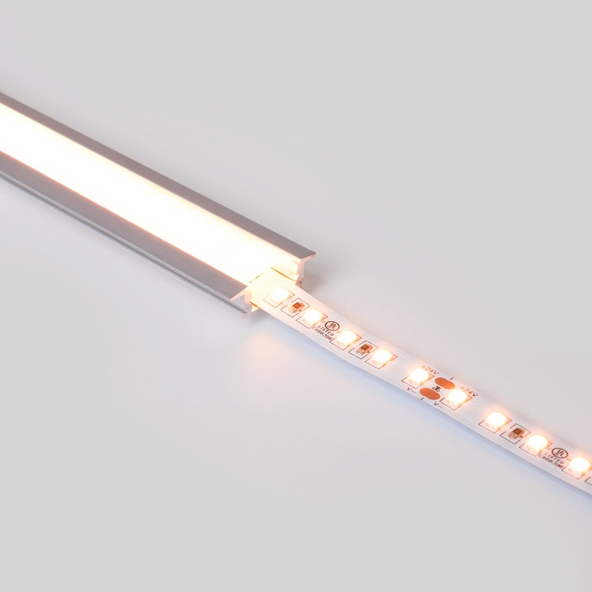 Perfil tira LED empotrable - 24,5x7mm - Kit completo - 1 metro - Barcelona Led-