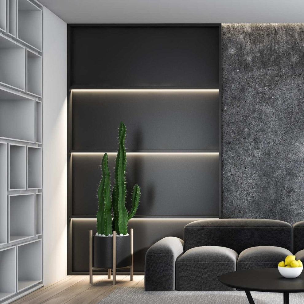 Diffuser Access Panel Recessed LED Profile - 24.5x7mm - Complete Kit - 1 Meter – Barcelona Led