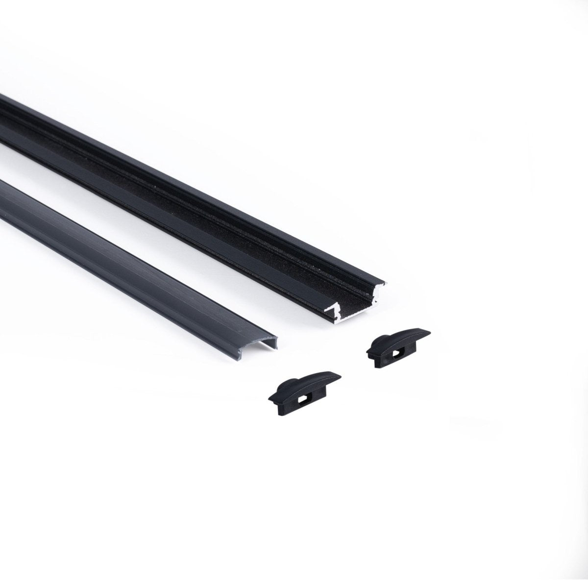 Perfil tira LED empotrable - 24,5x7mm - Kit completo - 1 metro - Barcelona Led-