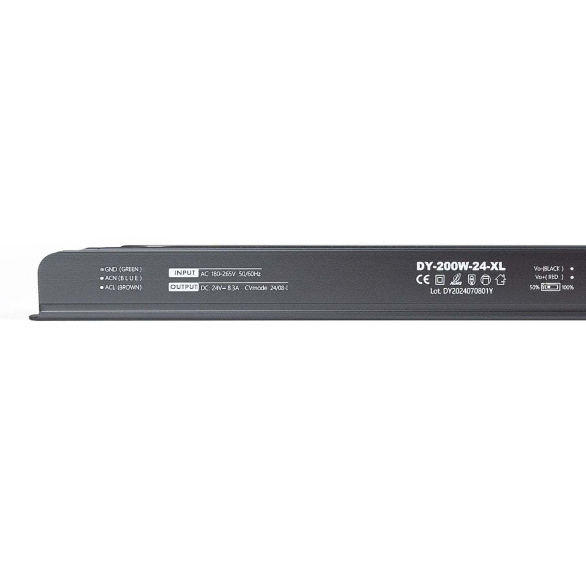 Fuente de alimentación Slim 200W 24V - 8A - Alta eficiencia - IP20 - Barcelona Led-Material eléctrico