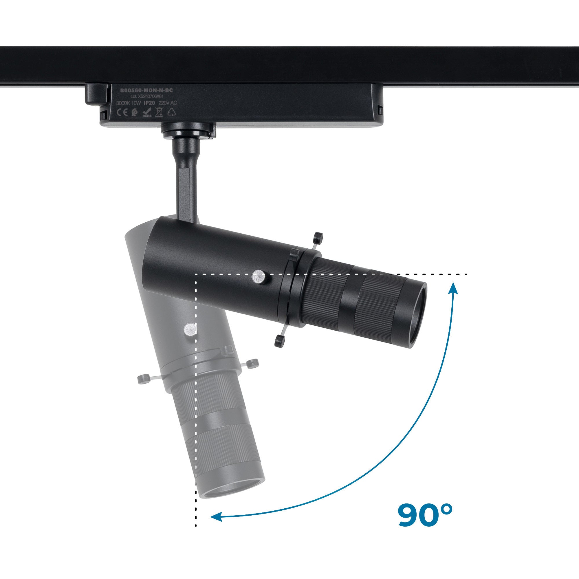 Proyector shapeable para carril monofásico - 10W - 20º-35 (19)