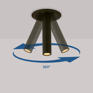 Foco de techo LED empotrable 3W - Extensible 300mm - Orientable - Chip OSRAM - 2700K (4)