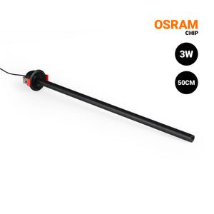 Foco de techo LED empotrable 3W - Extensible 500mm - Orientable - Chip OSRAM - 2700K