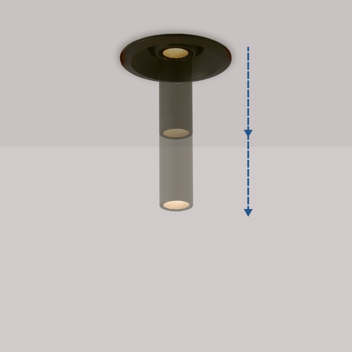 Foco de techo LED empotrable 3W - Extensible 500mm - Orientable - Chip OSRAM - 2700K - Barcelona Led-