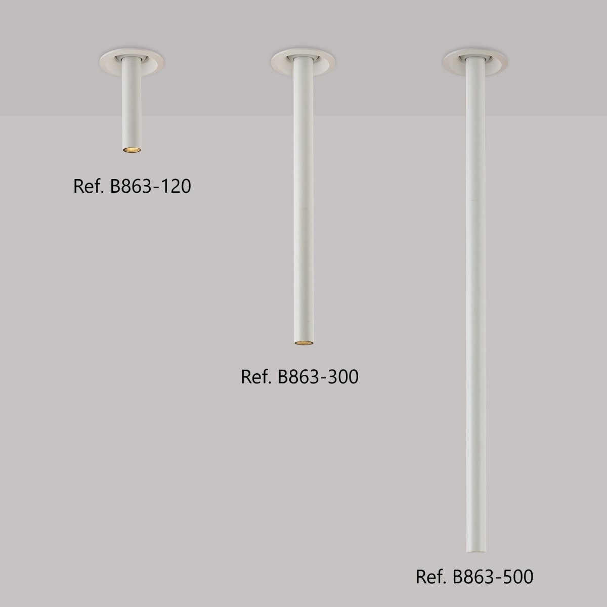 Foco de techo LED empotrable 3W - Extensible 500mm - Orientable - Chip OSRAM - 2700K - Barcelona Led-