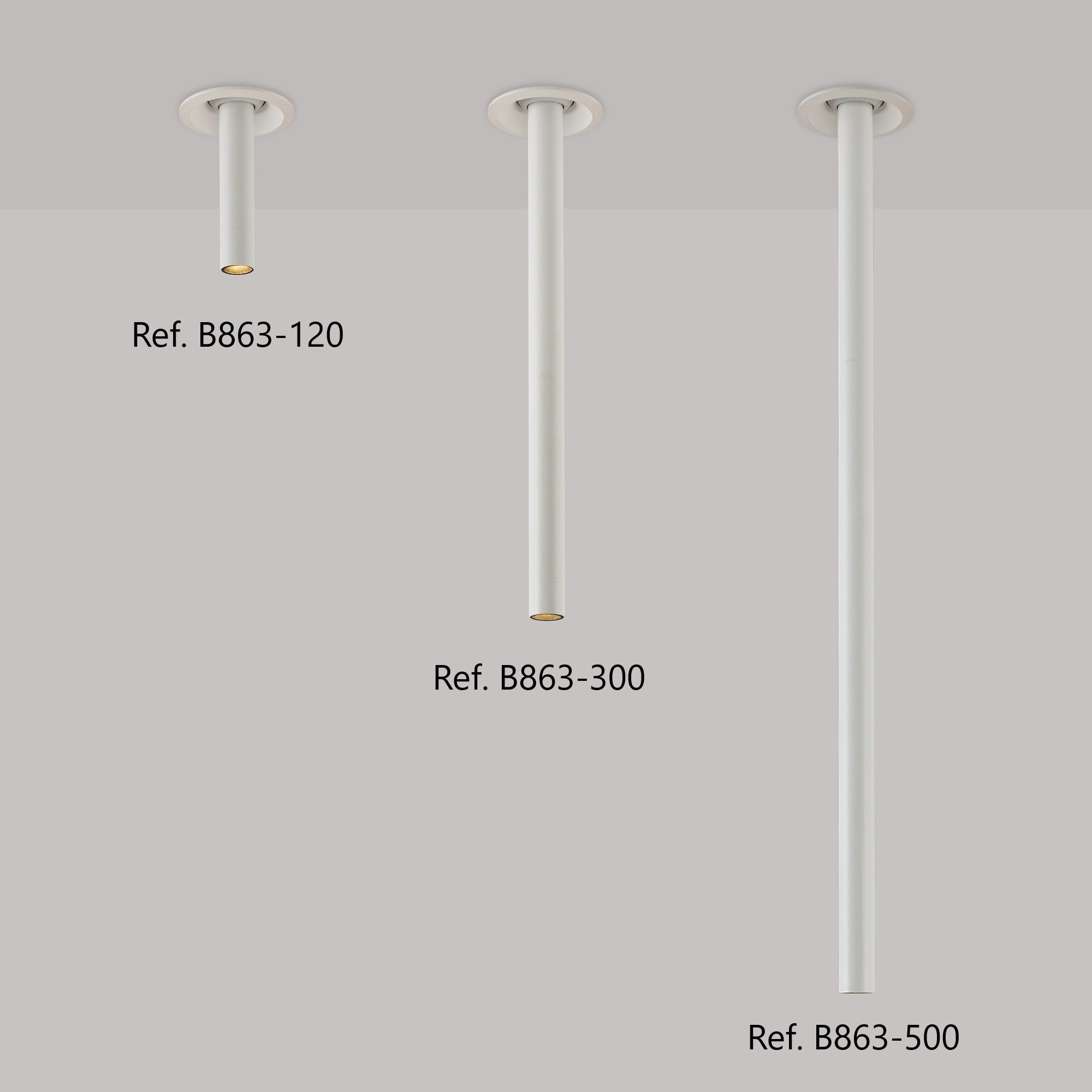 Foco de techo LED empotrable 3W - Extensible 500mm - Orientable - Chip OSRAM - 2700K (26)