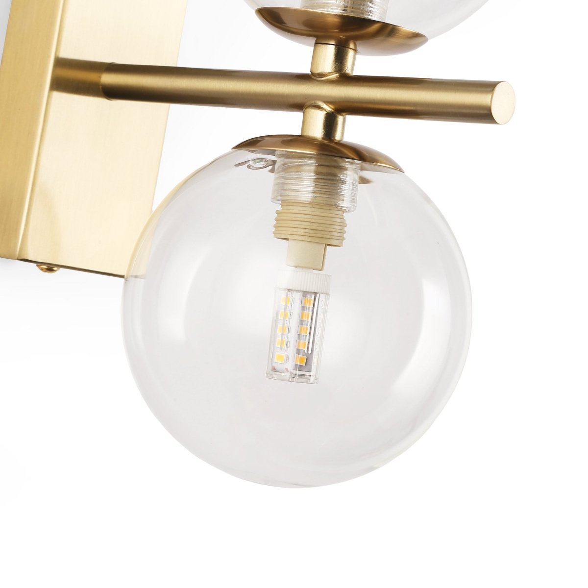 Aplique de pared con doble esfera de cristal "CANTHA" - 2 x G9 - Barcelona Led-Decoración