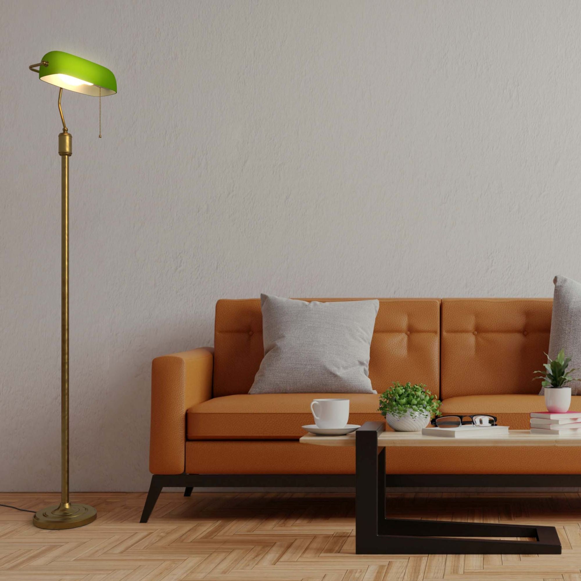 Lámpara de pie vintage "BANQUERO" - E27 (20)