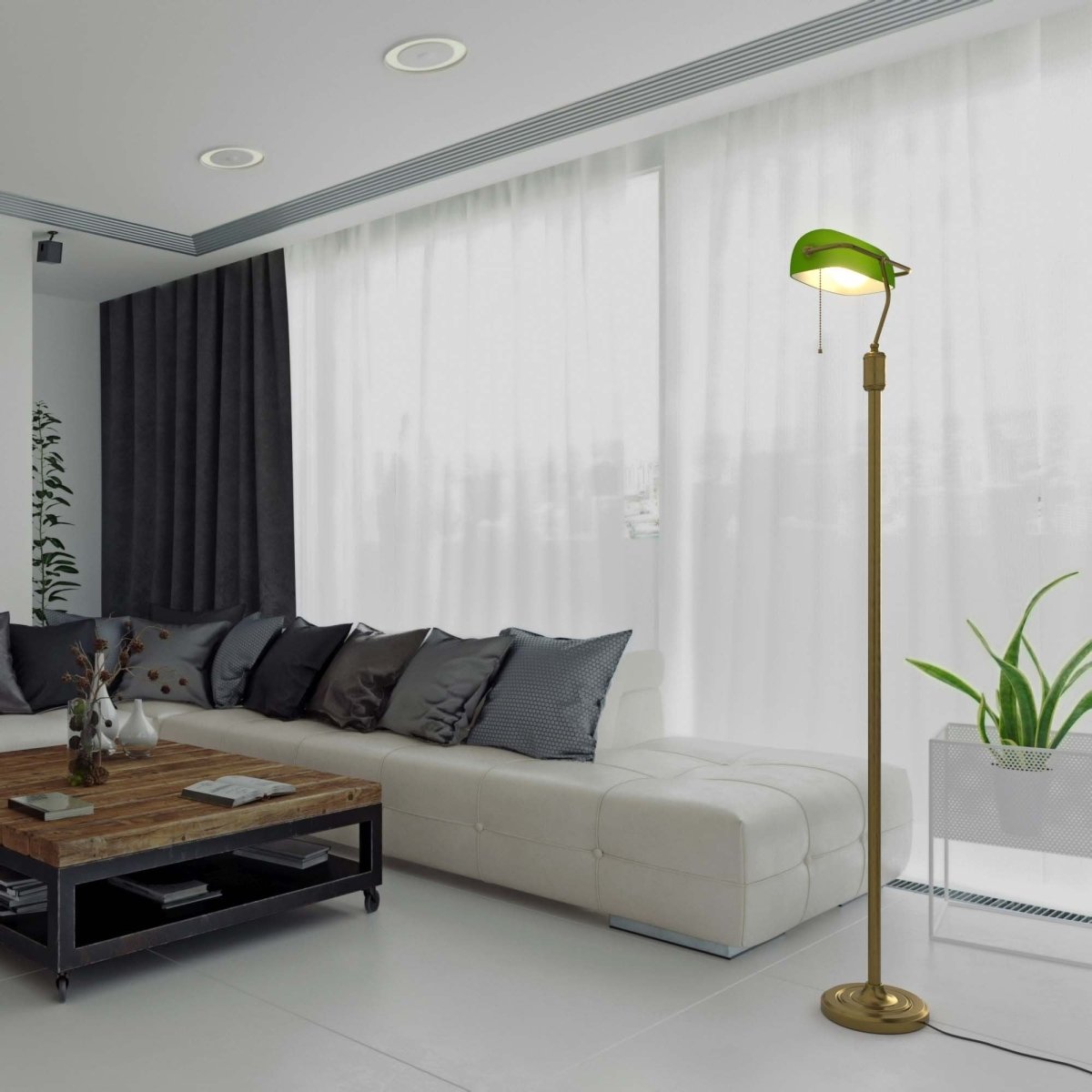 Lámpara de pie vintage "BANQUERO" - E27 - Barcelona Led-Decoración