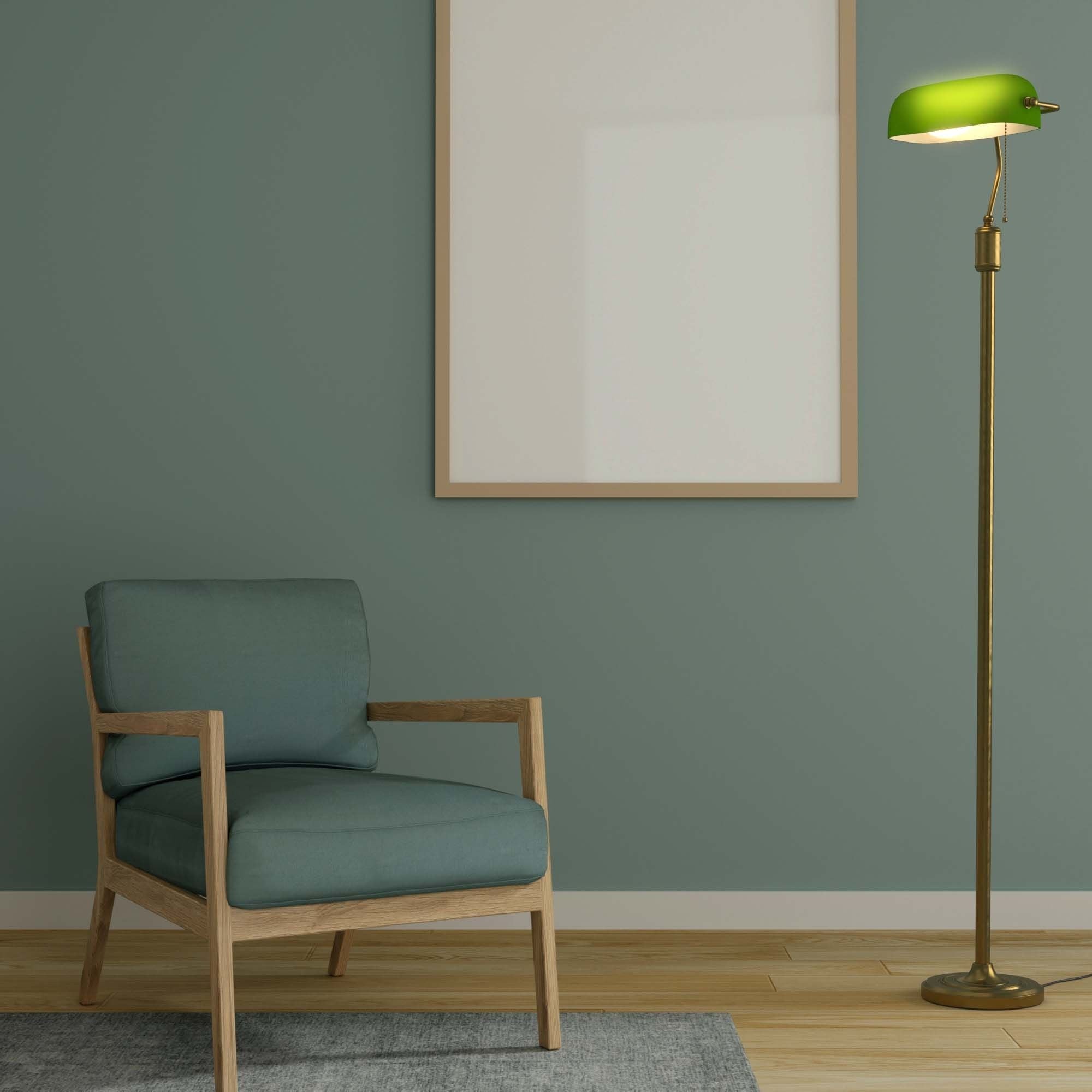 Lámpara de pie vintage "BANQUERO" - E27 (26)