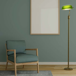 Lámpara de pie vintage "BANQUERO" - E27 (26)