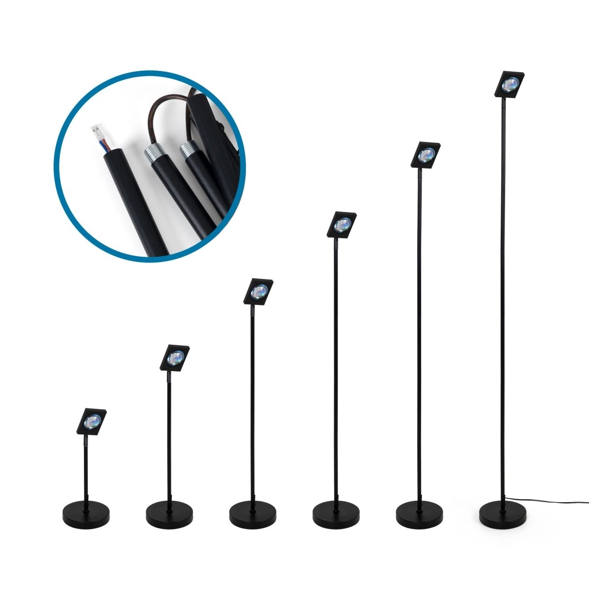 Lámpara de pie "PACK" 6W- RGBW - Sunset Lamp - Barcelona Led-Decoración