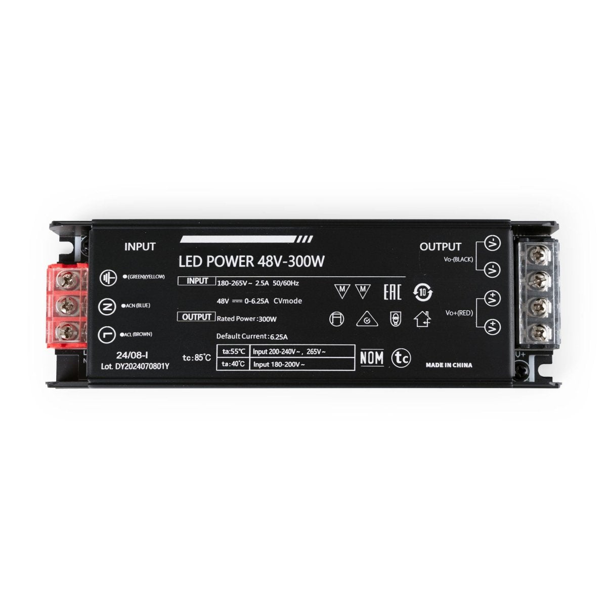 Fuente de alimentación 300W 48V - 6.25A - Alta eficiencia - IP20 - Barcelona Led-Material eléctrico