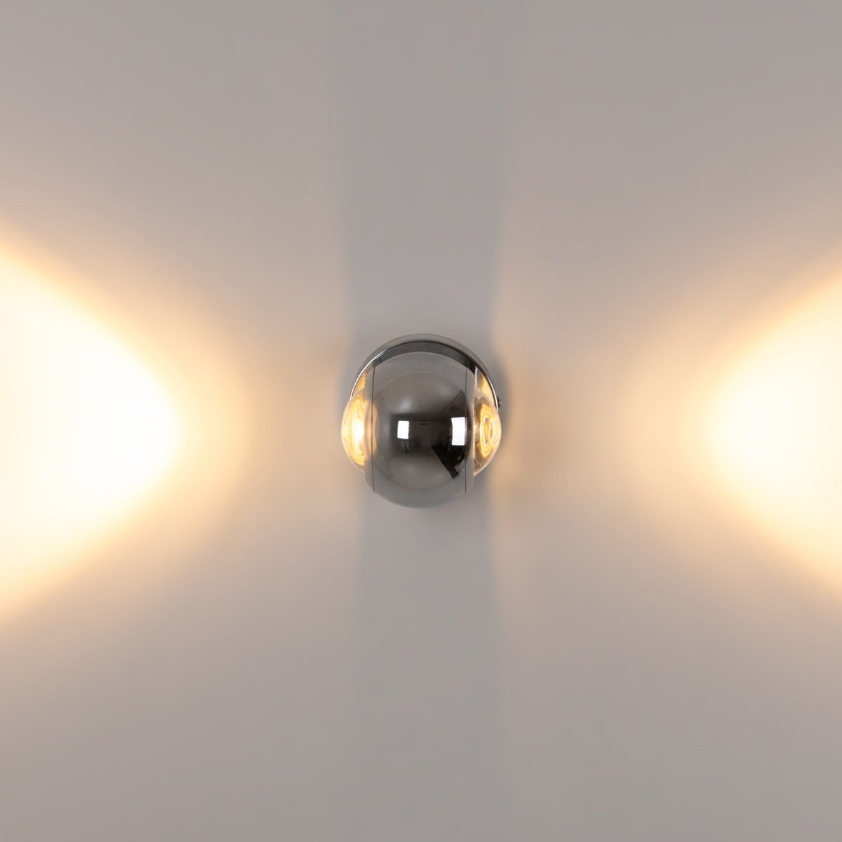 Aplique de pared LED con óptica "BOO" 9W - Cromo - Up & down - 2700K - Barcelona Led-Decoración