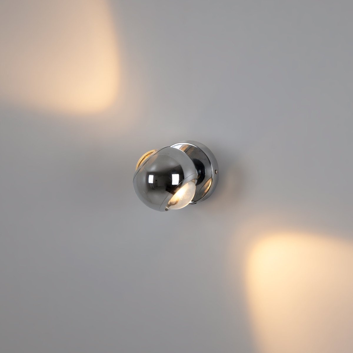 Aplique de pared LED con óptica "BOO" 9W - Cromo - Up & down - 2700K - Barcelona Led-Decoración
