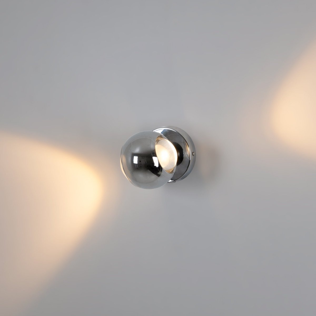 Aplique de pared LED con óptica "BOO" 9W - Cromo - Up & down - 2700K - Barcelona Led-Decoración