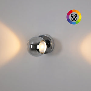Aplique de pared LED con óptica "BOO" 9W - Cromo - Up & down - 2700K (17)