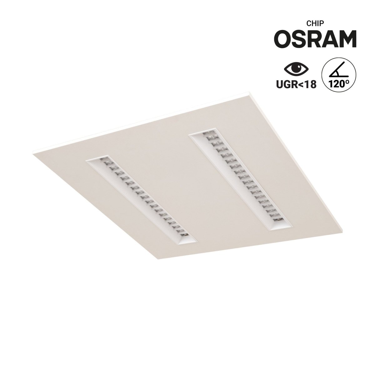Panel LED empotrable 60x60cm - 40W - UGR18 - Driver PHILIPS - Chip OSRAM - IP40 - Barcelona Led-