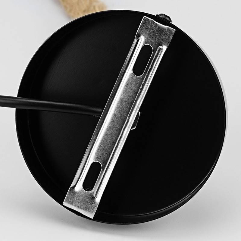 Lámpara colgante de cuerda natural de cáñamo E27 "ROPE LAMP" (6)