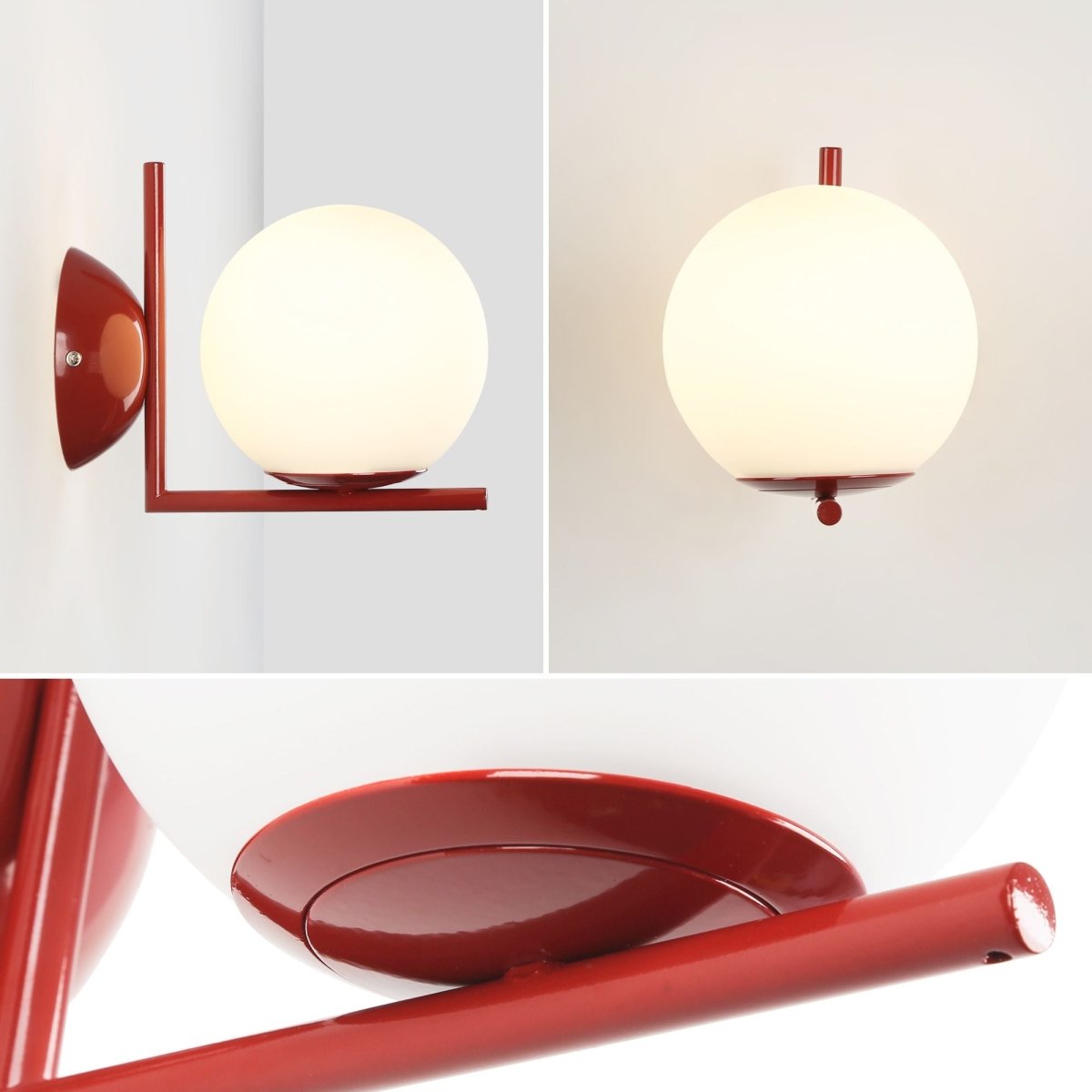 Aplique de pared bola cristal "ATOM" - E27 - Ø 15cm - Barcelona Led-Decoración
