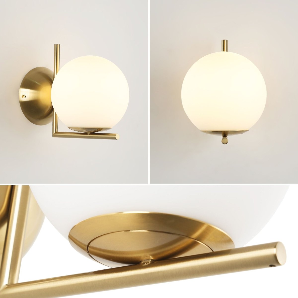 Aplique de pared bola cristal "ATOM" - E27 - Ø 15cm - Barcelona Led-Decoración