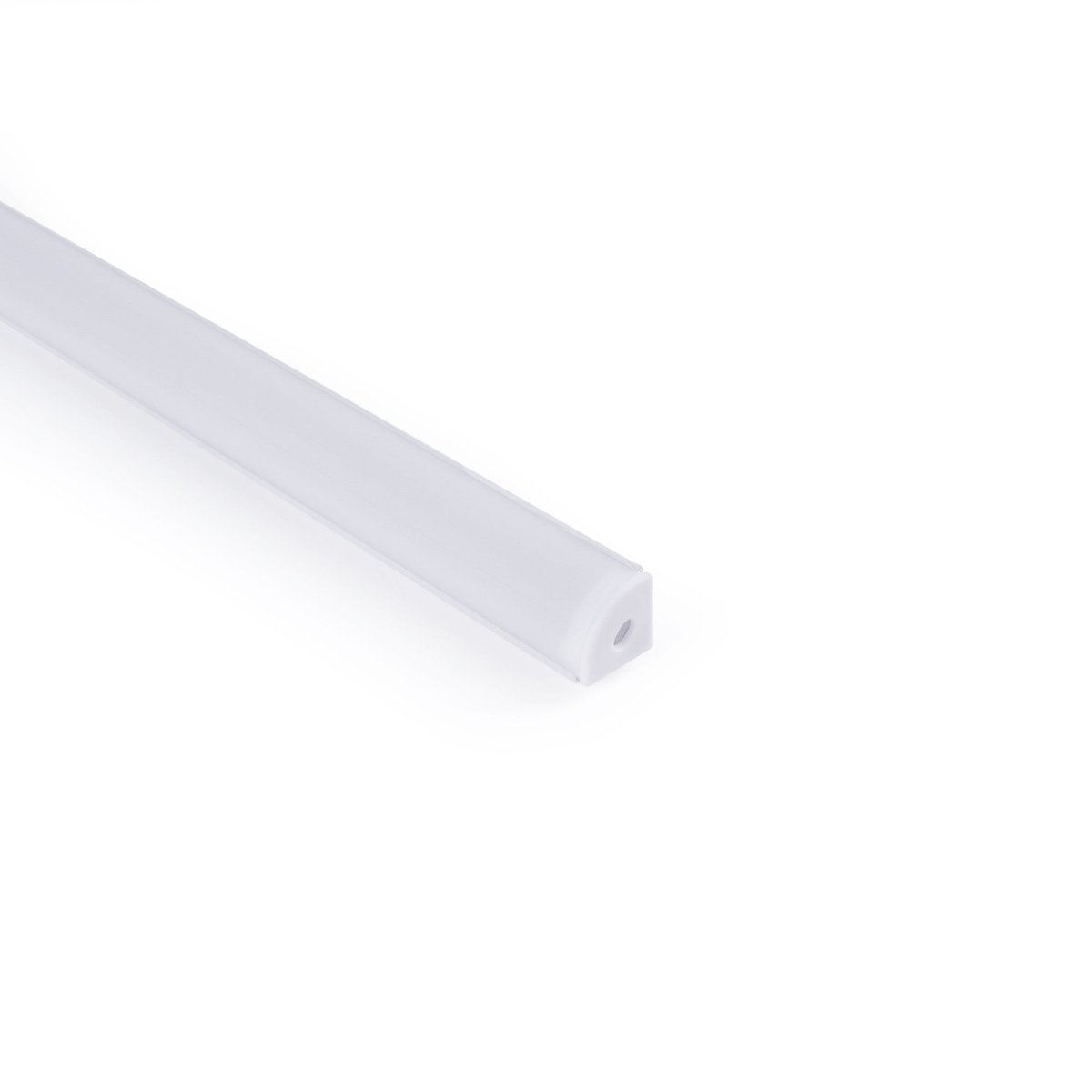 Perfil tira LED de superficie para esquinas - Con difusor - Kit completo - 15,8x15,8mm - Tira LED ≤10 mm - 1 metro - Barcelona Led-