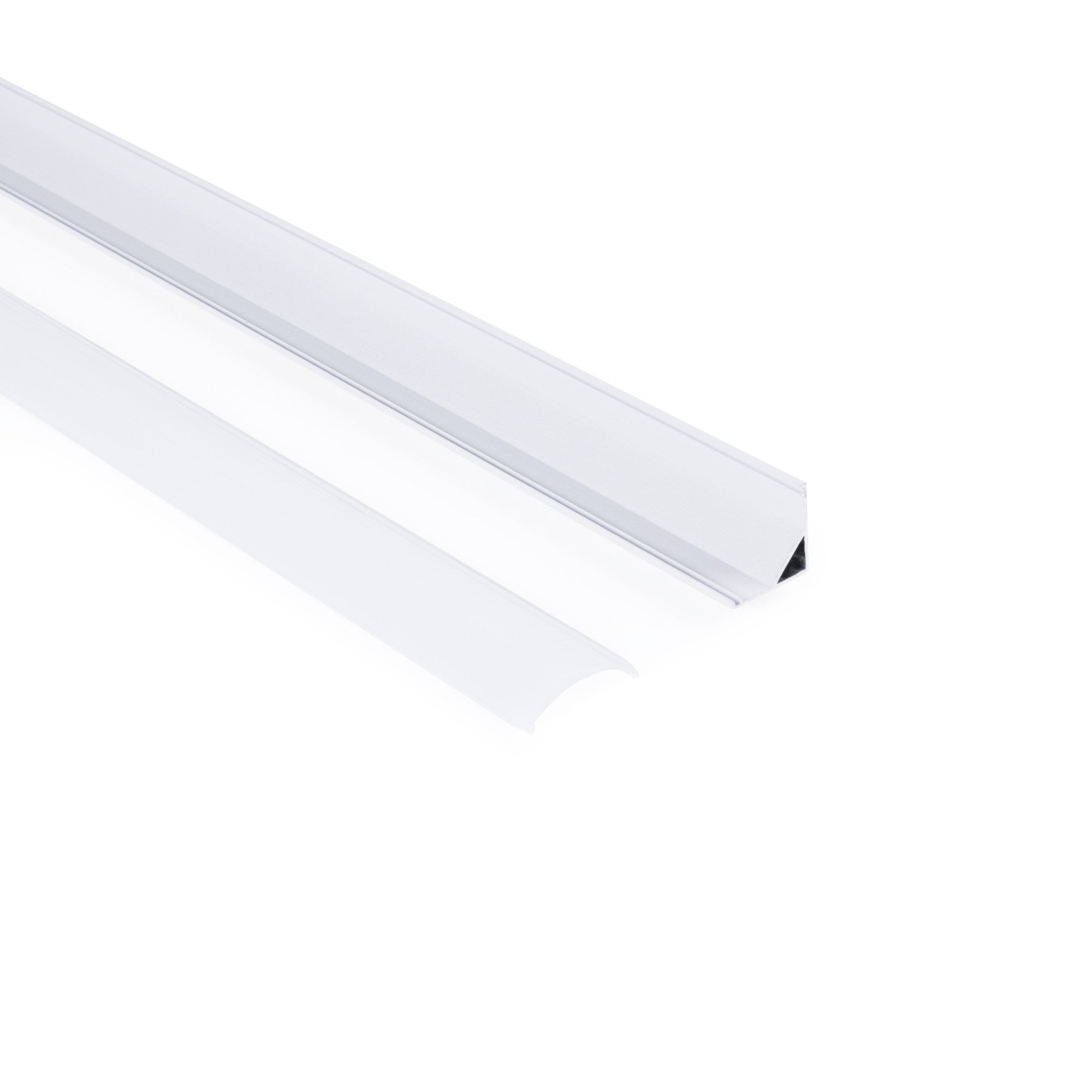 Perfil tira LED de superficie para esquinas - Con difusor - Kit completo - 15,8x15,8mm - Tira LED ≤10 mm - 1 metro (12)