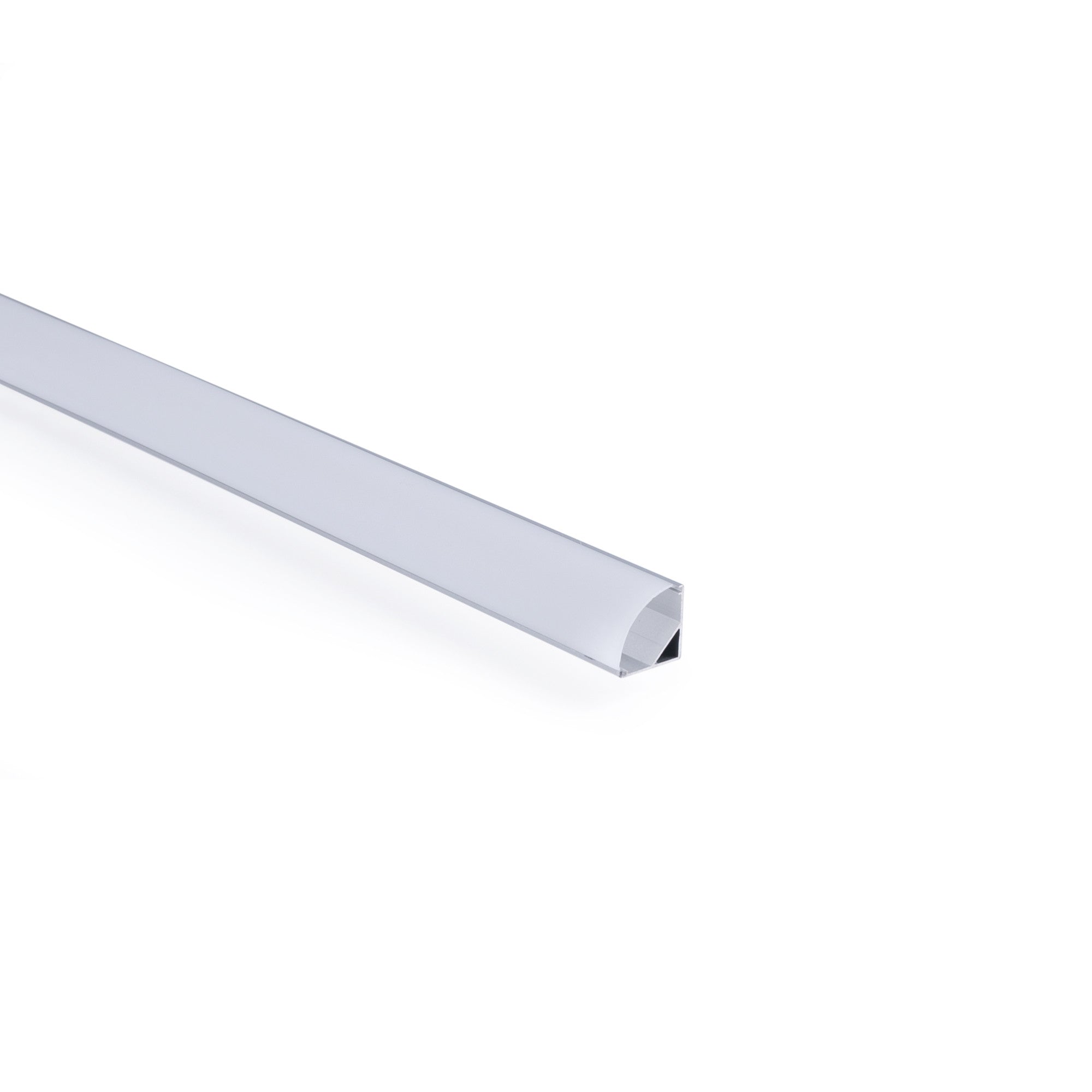 Perfil tira LED de superficie para esquinas - Con difusor - Kit completo - 15,8x15,8mm - Tira LED ≤10 mm - 1 metro (24)