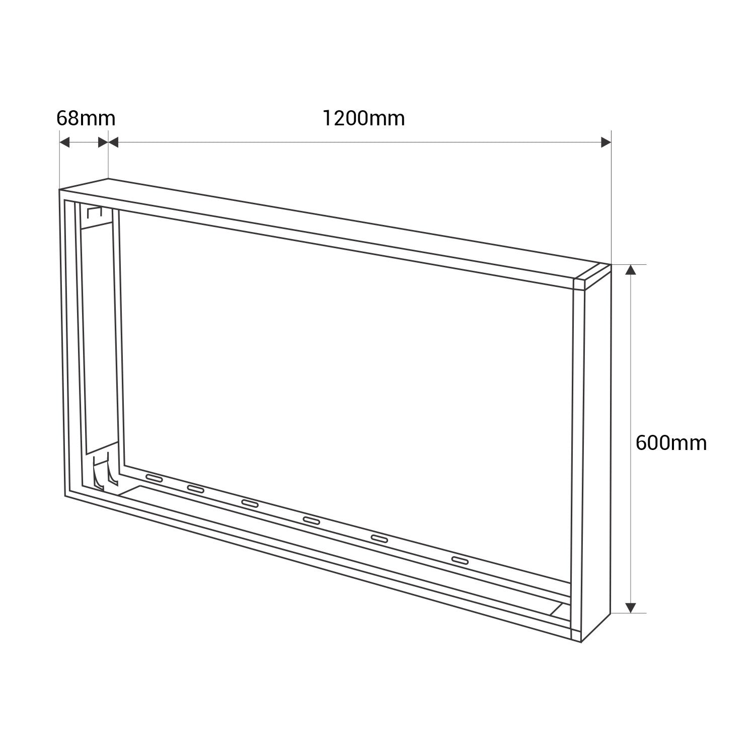 Kit de superficie para panel LED Backlight 120x60 cm (6)