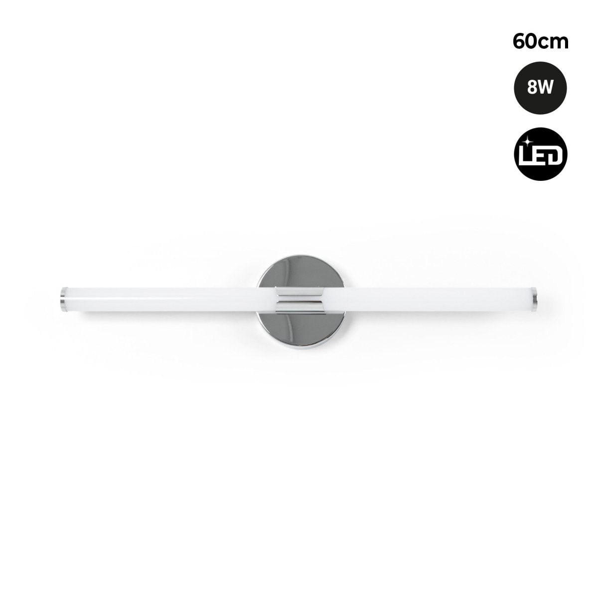 Aplique LED tubular para baño - 8W - 720lm - IP44 - 60cm - Barcelona Led-