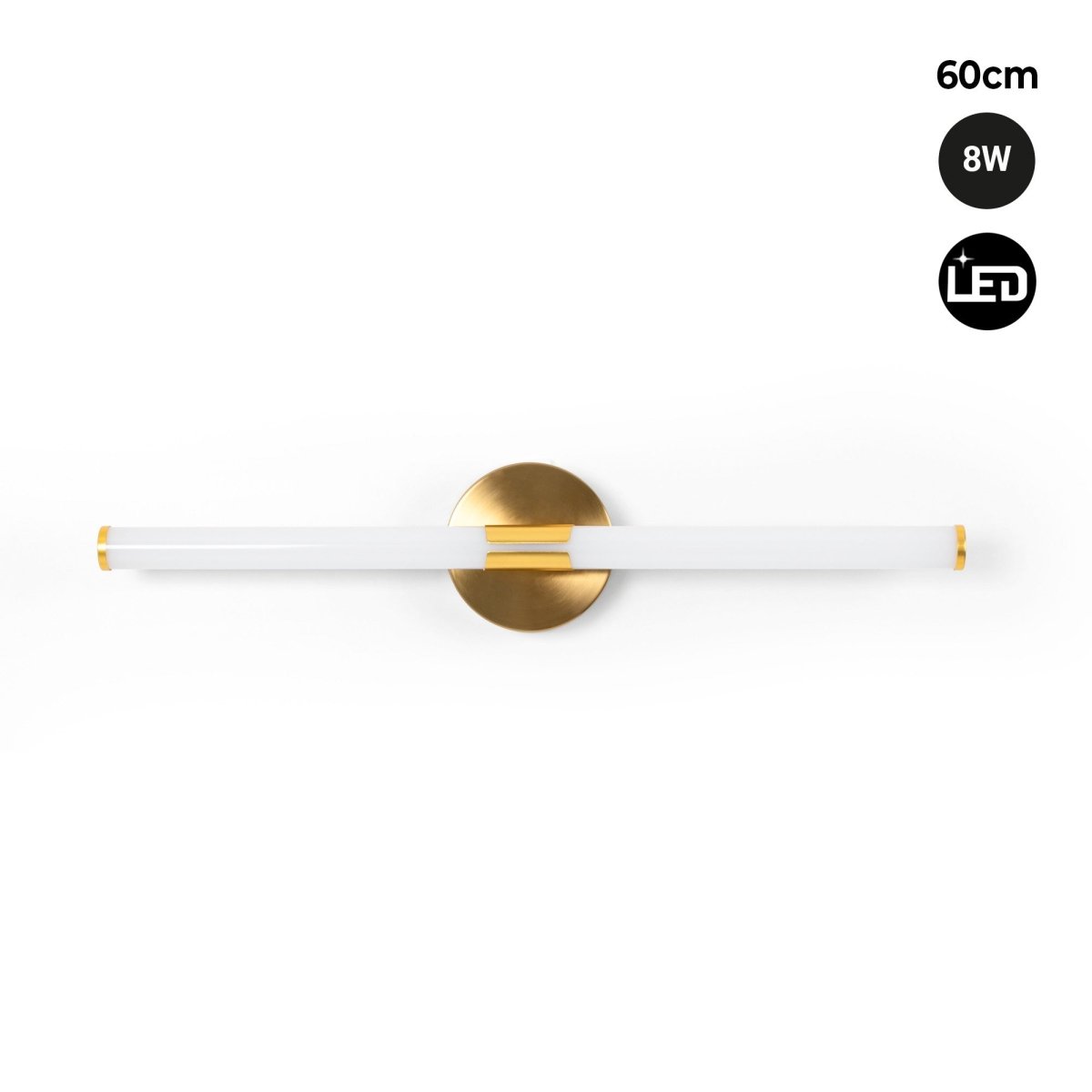 Aplique LED tubular para baño - 8W - 720lm - IP44 - 60cm - Barcelona Led-