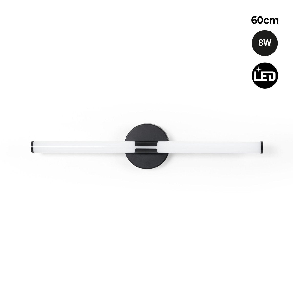 Aplique LED tubular para baño - 8W - 720lm - IP44 - 60cm - Barcelona Led-