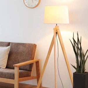 Lámpara de pie "NASHUA" madera (5)