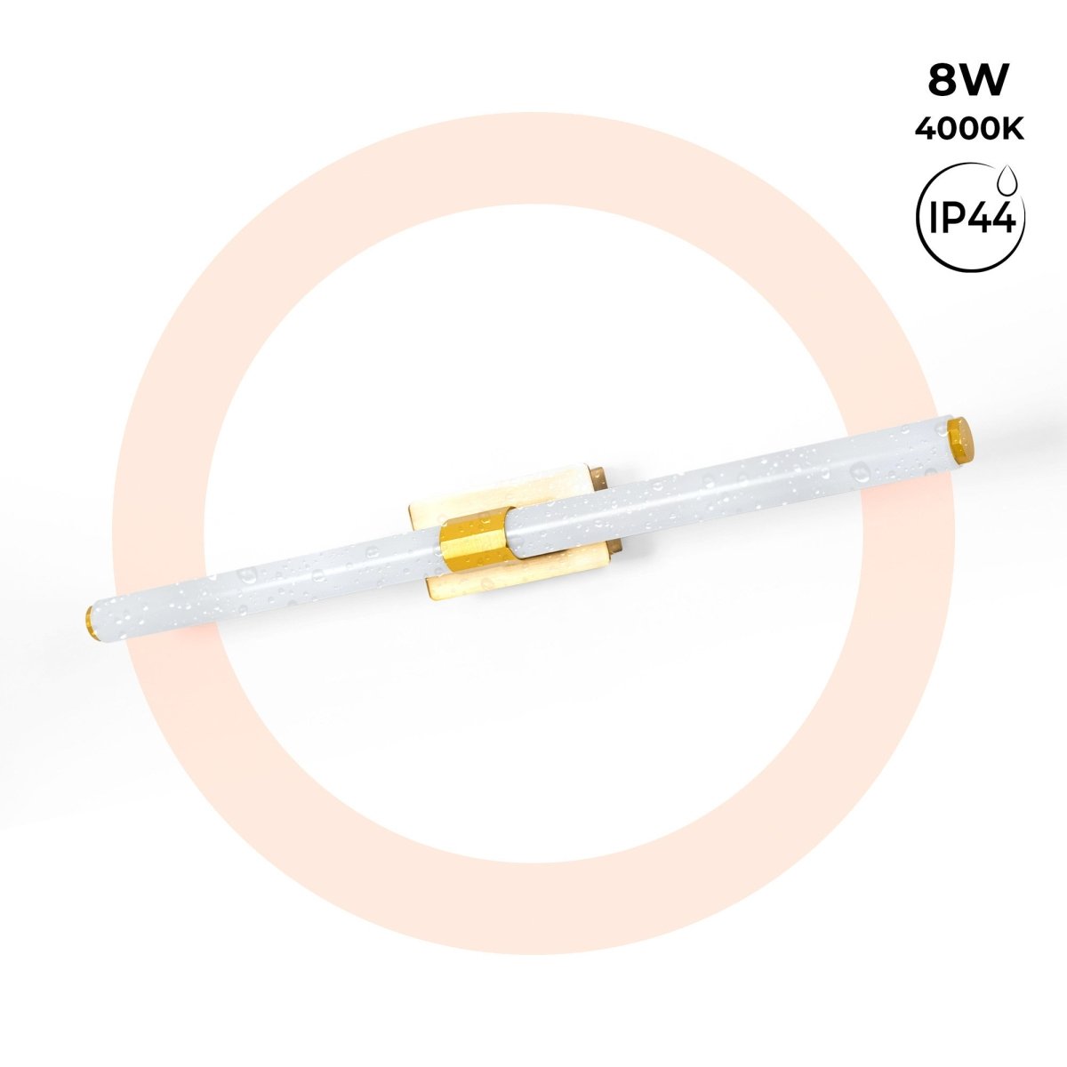 Aplique LED tubular para baño - 8W - IP44 - 60cm - Barcelona Led-