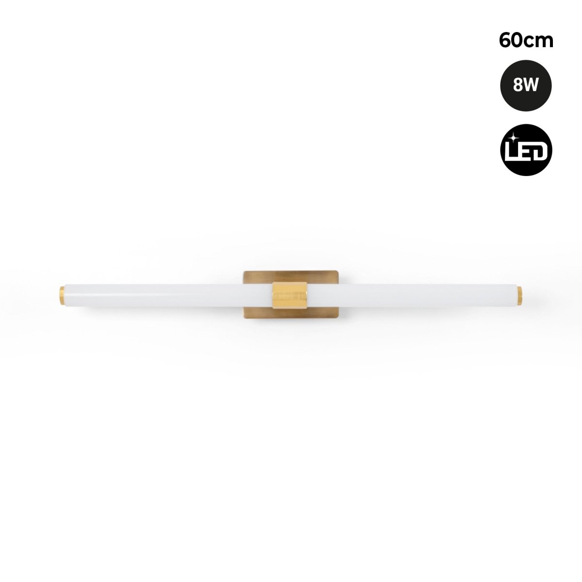 Aplique LED tubular para baño - 8W - IP44 - 60cm - Barcelona Led-