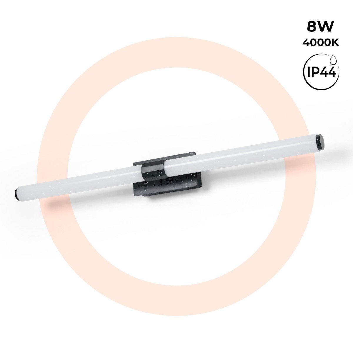 Aplique LED tubular para baño - 8W - IP44 - 60cm - Barcelona Led-