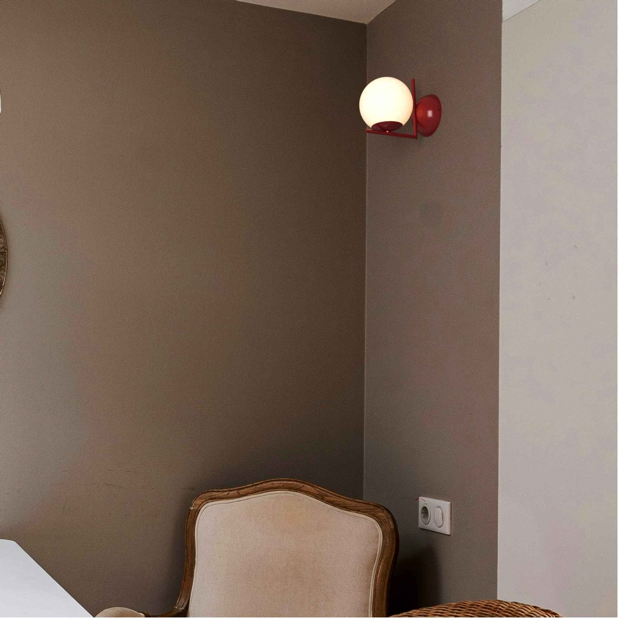 Aplique de pared bola cristal "ATOM" - E27 - Ø 15cm (49)