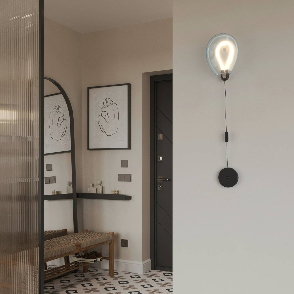 Aplique de pared LED cristal "GLOBO" 8W - Colores - Barcelona Led-Decoración