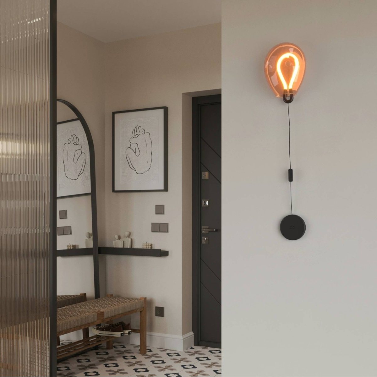 Aplique de pared LED cristal "GLOBO" 8W - Colores - Barcelona Led-Decoración