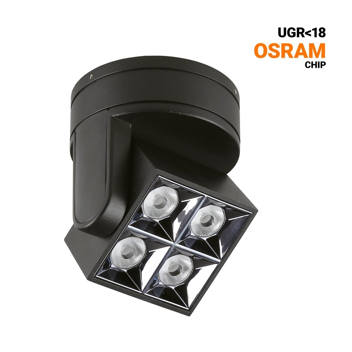 Aplique techo LED cuadrado orientable 8W - CCT - UGR18 - Chip OSRAM - Driver KGP - Barcelona Led-Decoración