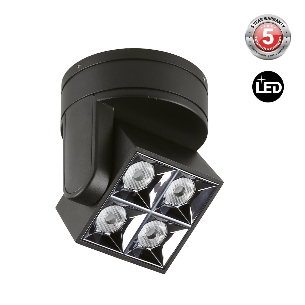 Aplique techo LED cuadrado orientable 8W - CCT - UGR18 - Chip OSRAM - Driver KGP - Barcelona Led-Decoración