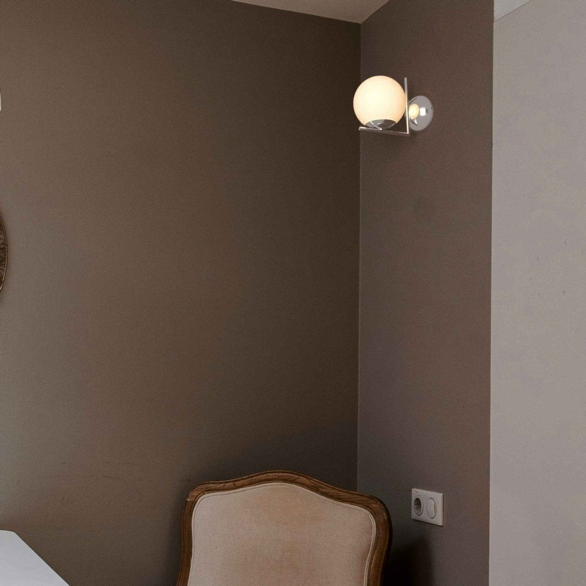 Aplique de pared bola cristal "ATOM" - E27 - Ø 15cm - Barcelona Led-Decoración